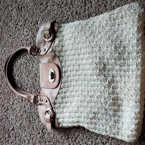 Maurizio Taiuti White Textured Bag